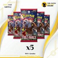 That Chunky Yellow Mouse Pokemon Twilight Masquerade Korean Crimson Haze Packs x 5