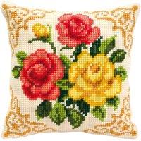 Vervaco CUSHION ROSES - Cross Stitch Kit: Cushion: Mixed Roses