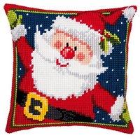 Vervaco CUSHION FATHER XMAS - Cross Stitch Kit: Cushion: Father Christmas