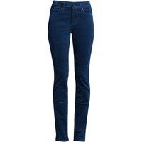 Lands' End Women's Petite Straight Leg Stretch Cord Jeans, Mid Rise in Navy | Size: 14-16S