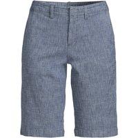 Lands' End Women's Plus Chambray Bermuda Shorts in Blue | Size: 22