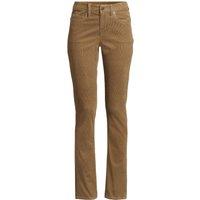 Lands' End Women's Petite Straight Leg Stretch Cord Jeans, Mid Rise in Brown | Size: 14S
