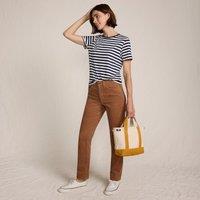 Lands' End Women's Straight Leg Stretch Cord Jeans, Mid Rise in Walnut | Size: 12R