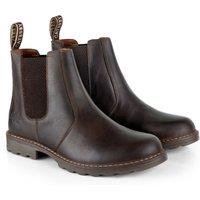 CATESBY ENGLAND Men's Galway Leather Casual Chelsea Boots in Dark Brown | Size: 11