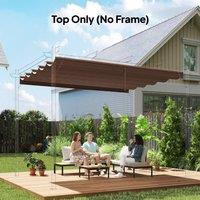 OUTSUNNY 2.55x2.5 m Pergola Cover Replacement for 3x3 m Frame, Brown
