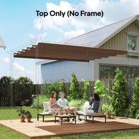 OUTSUNNY 3.5x2.6 m Pergola Cover Replacement for 4x3 m Frame, Brown