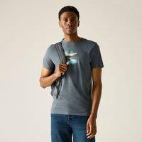 Regatta Men's Breezed Short Sleeved Graphic T-Shirt in Mid Grey | Size: 5XL