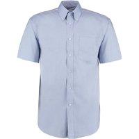 Kustom Kit Men's Oxford Short-Sleeved Formal Shirt in Light Blue | Size: 15.5 in