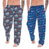 Keanu Men's Eat Sleep Game Repeat Lounge Pants Pack of 2 in Blue | Size: Large