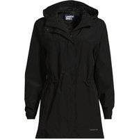 Lands' End Women's Squall Packable Raincoat in Black | Size: 16-18