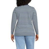 Lands' End Women's Plus Long Sleeve Supima Cotton Polo Shirt in Navy | Size: 24-26