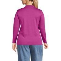 Lands' End Women's Plus Long Sleeve Supima Cotton Polo Shirt in Raspberry | Size: 24-26