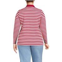 Lands' End Women's Plus Long Sleeve Supima Cotton Polo Shirt in Red | Size: 28-30
