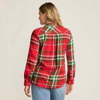Lands' End Women's Petite Long Sleeve Flannel Boyfriend Shirt | Size: 14-16