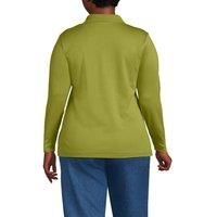 Lands' End Women's Plus Long Sleeve Supima Cotton Polo Shirt in Lime | Size: 24-26