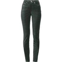 Lands' End Women's Slim Leg Velvet Jeans, High Waisted in Bottle Green | Size: 14-16