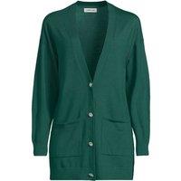 Lands' End Women's Petite Merino Diamante Button Cardigan in Emerald | Size: 8