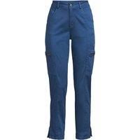 Lands' End Women's Petite 7/8 Slim Leg Cargo Chinos in Indigo | Size: 8
