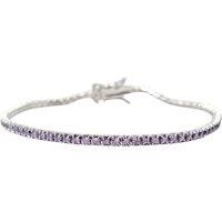 Harfi Women's Alexandrite Gemstone Sterling Silver Tennis Bracelet in Purple | Size: 18 cm