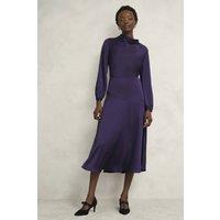 Hobbs London Women's Pearl Dress in Aubergine | Size: 8