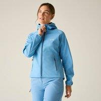 Regatta Women's 'Arec III' Wind Resistant Waterproof Softshell Jacket in Light Blue | Size: 12