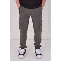 ELAINA FASHION Men's Urban Flex Utility Cargo Pants in Khaki | Size: Small