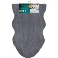 JVL Faux Fur Pelt Rug 60 x 90 cm - Soft Decorative Area Rug, Dark Grey