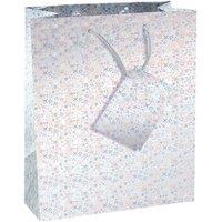 County Stationery Holographic Gift Bag (Pack of 12) in White | Size: Medium