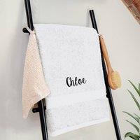 Duncan Stewart Personalised Luxury Cotton Bath Sheet in White