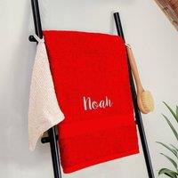 Duncan Stewart Personalised Luxury Cotton Bath Sheet in Red
