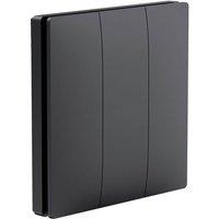 ENER-J Wireless Kinetic 3 Gang Light Switch Black