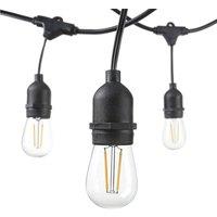 ENER-J Pack of 10 2W Filament Bulb for T454T447 String Bulb Kit in Black