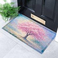 Artsy Mats Blossom Tree Indoor Outdoor Doormat | Size: 40 cm x 70 cm
