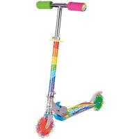 Dragodirect Rainbow 2 Wheel Scooter for Kids Light Up Wheels