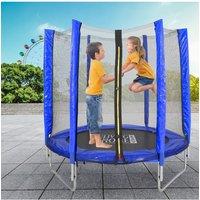Living and Home 5FT Outdoor Trampoline with Safety Fence for Childrens and Adults in Blue