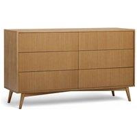 Teamson Home Tremolo Chest of Drawers 6 Drawer Bedroom Dresser in Natural