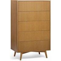 Teamson Home Tremolo Chest of Drawers 5 Drawer Bedroom Dresser in Natural
