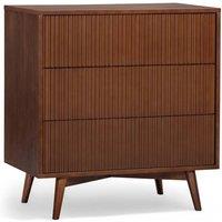 Teamson Home Tremolo Chest of Drawers 3 Drawer Bedroom Dresser in Walnut