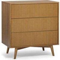 Teamson Home Tremolo Chest of Drawers 3 Drawer Bedroom Dresser in Natural