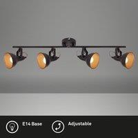 BRILONER Black Gold 4xE14 40W Requires Bulb Ceiling Light