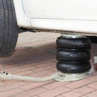 Havendro Triple Bag Air Jack 3 Ton Lifting Pneumatic for SUV Repair Height Up in Black