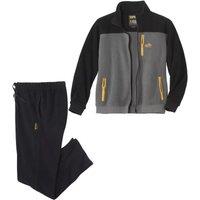 Atlas for Men Men's Fleece Tracksuit in Black | Size: XL