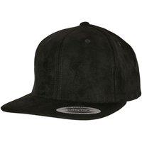 Flexfit Men's Faux Suede Snapback Cap in Black
