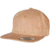 Flexfit Men's Faux Suede Snapback Cap in Khaki