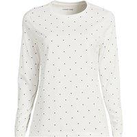 Lands' End Women's Petite Supima Long Sleeve Crew Neck T-shirt in Ecru | Size: 8