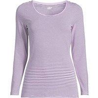 Lands' End Women's Cotton Modal Scoop Neck Top in Lilac | Size: 10-12