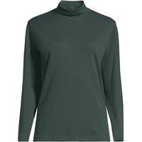 Lands' End Women's Petite Cotton Polo Neck in Bottle Green | Size: 14-16