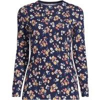 Lands' End Women's Cotton Modal Long Sleeve Crew Neck Top | Size: 10-12