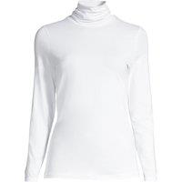 Lands' End Women's Plus Cotton-modal Roll Neck Top in White | Size: 28-30