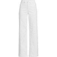 Lands' End Women's Petite Wide Leg Jeans, High Waisted in White | Size: 10S